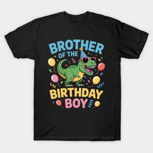 Brother of the Birthday Boy T-Rex Dinosaur Birthday Party T-Shirt